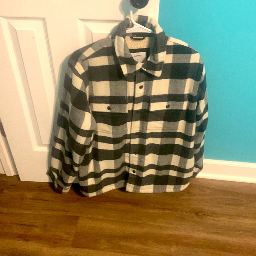 Men medium old navy jacket made of wool
